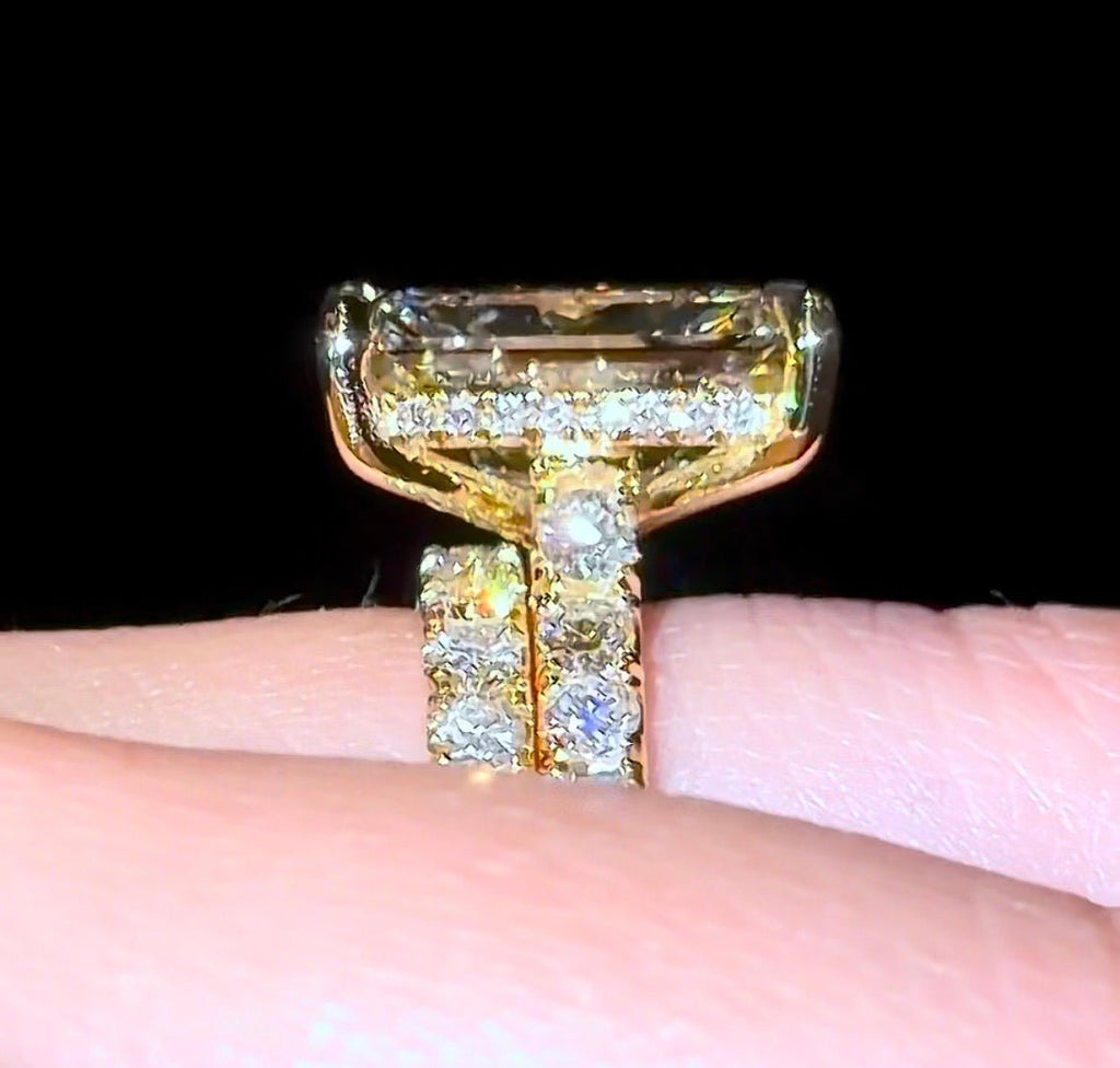 Radiant Pavé Cathedral Set - Jewels of America