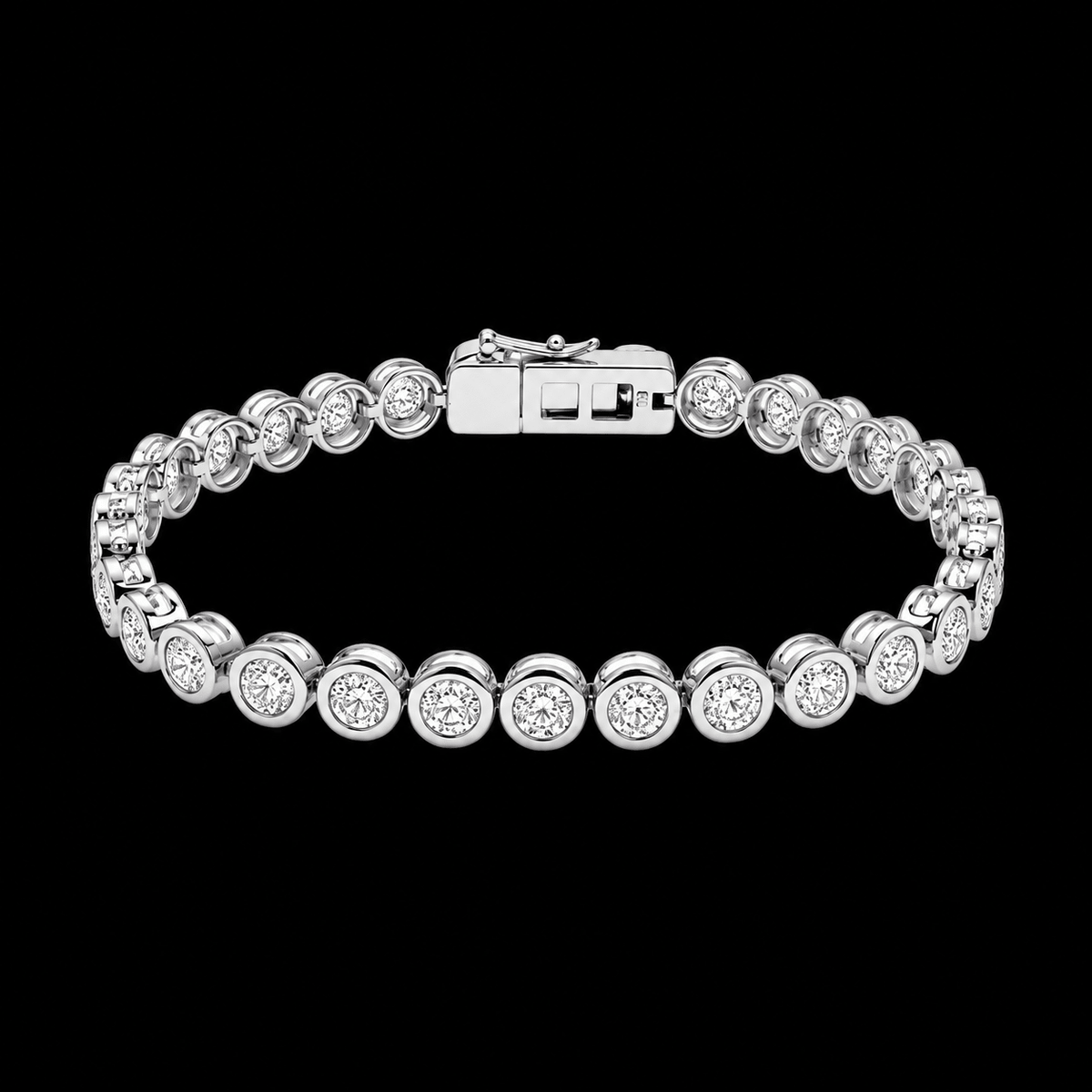 Round Bezel Diamond Bracelet - Jewels of Toronto