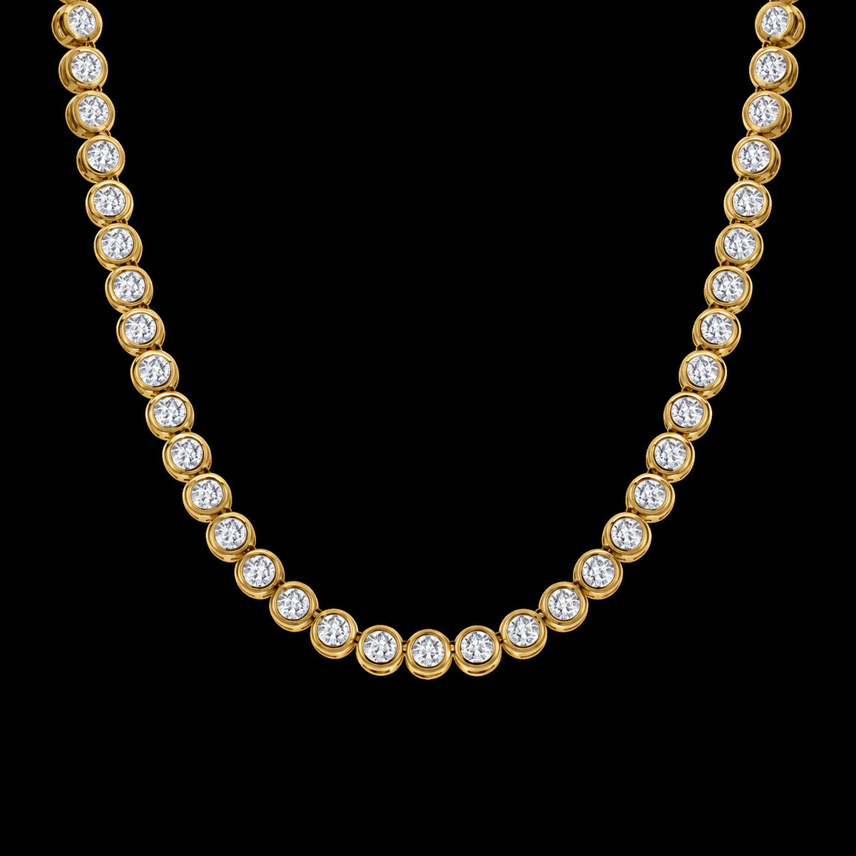 Round Bezel Diamond Necklace - Jewels of Toronto