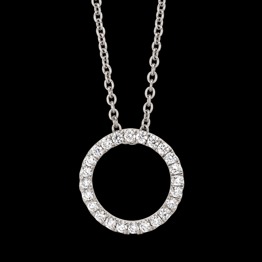 Round Diamond Circle of Life Pendant