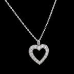 Round Diamond Heart Pendant - Jewels of Toronto