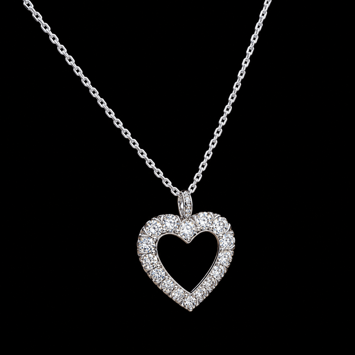 Round Diamond Heart Pendant - Jewels of Toronto