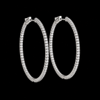 Round Diamond Hoop Earrings - Jewels of Toronto