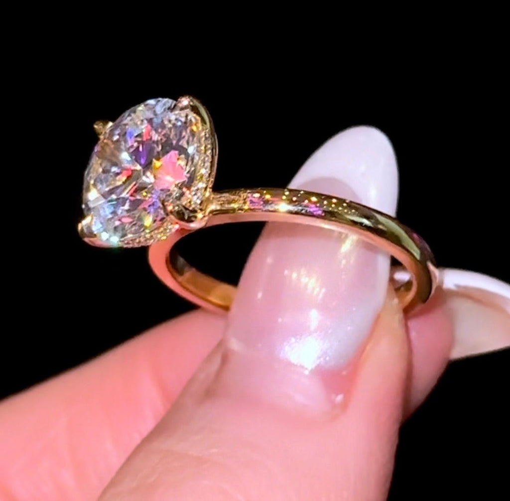 Round Hidden Halo - Jewels of America