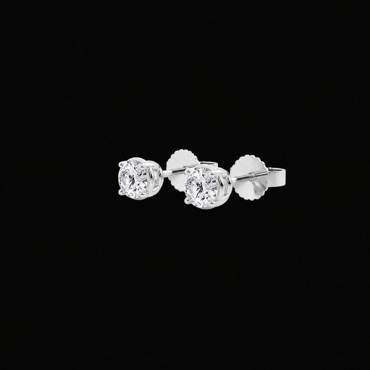 Round Lab Grown Diamond Stud Earrings - Jewels of Toronto
