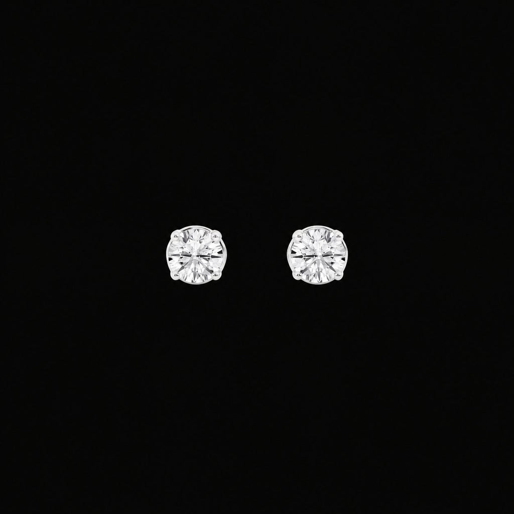 Round Lab Grown Diamond Stud Earrings - Jewels of Toronto