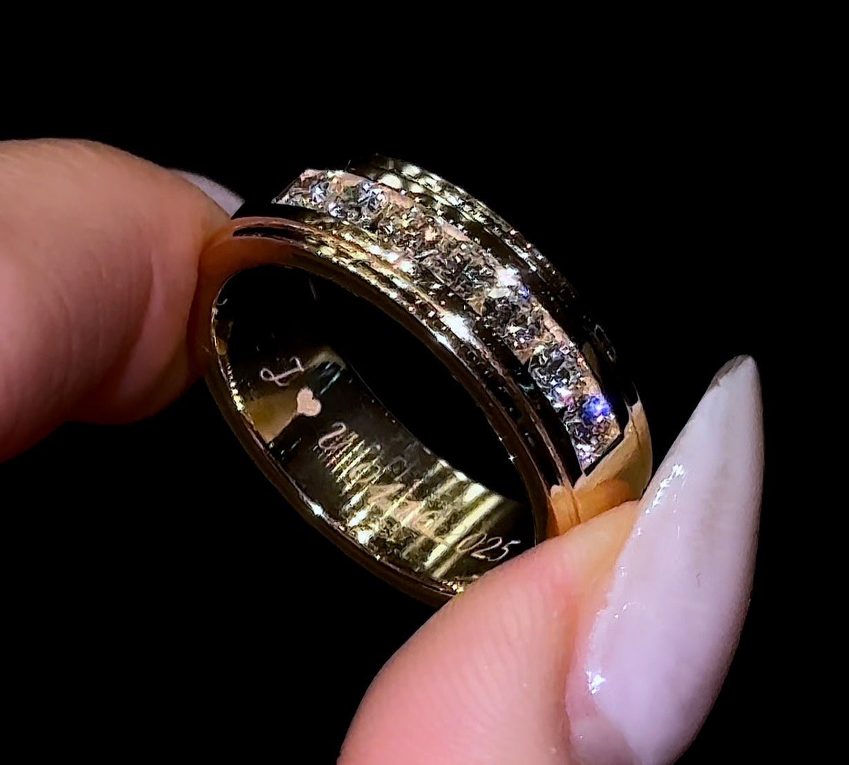 Stepped Edge Wedding Band - Jewels of America