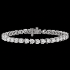 Three-Prong Round Diamond Tennis Bracelet - Jewels of Toronto