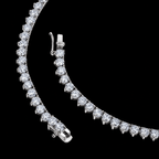 Three-Prong Round Diamond Tennis Necklace - Jewels of Toronto
