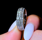 Triple Pavé Bevelled Men’s Wedding Band - Jewels of Toronto