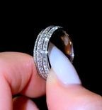 Triple Pavé Bevelled Men’s Wedding Band - Jewels of Toronto