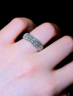 Triple Pavé Bevelled Men’s Wedding Band - Jewels of Toronto