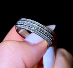 Triple Pavé Bevelled Men’s Wedding Band - Jewels of Toronto