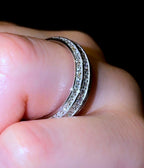 Triple Pavé Bevelled Men’s Wedding Band - Jewels of Toronto