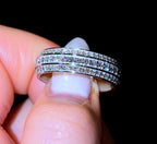 Triple Pavé Bevelled Men’s Wedding Band - Jewels of Toronto