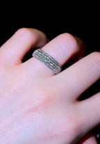 Triple Pavé Bevelled Men’s Wedding Band - Jewels of Toronto