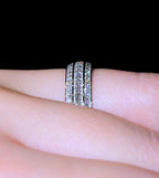 Triple Pavé Bevelled Men’s Wedding Band - Jewels of Toronto